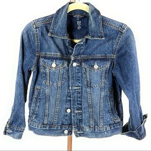 Gap for Good Denim Jacket Biker Classic Button V306488 100% Cotton Size Medium